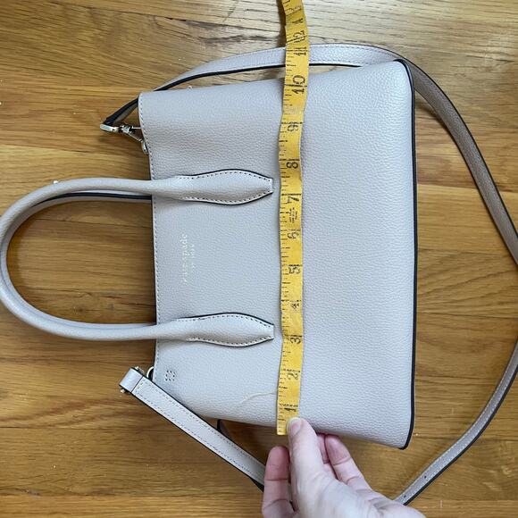 Kate Spade New York Eva Small Top Handle Crossbody Bag Blush Pebbled Leather - Picture 10 of 13